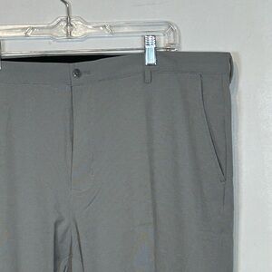 Greg Norman Collection‎ Charcoal Gray Micro Herringbone pattern Men's slacks